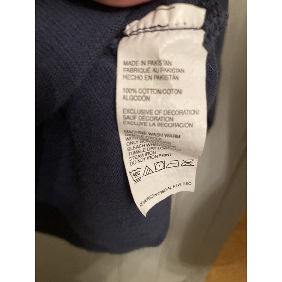 Timberland Cotton Pullover Sweatshirt Navy Blue Patch Logo long Sleeve Crew S-XL - Picture 8 of 8